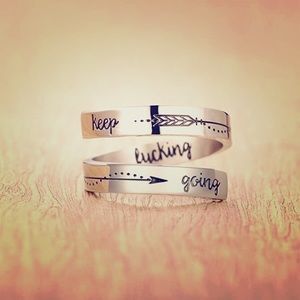 Women’s inspirational Ring Engraved Quote